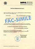 Certificato di conformità del pannello all'omologazione