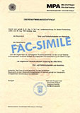 Certificato di conformitą del pannello all'omologazione
